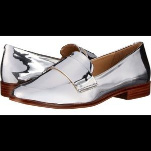 NWT Steven by Steve Madden Silver Metallic Loafers
